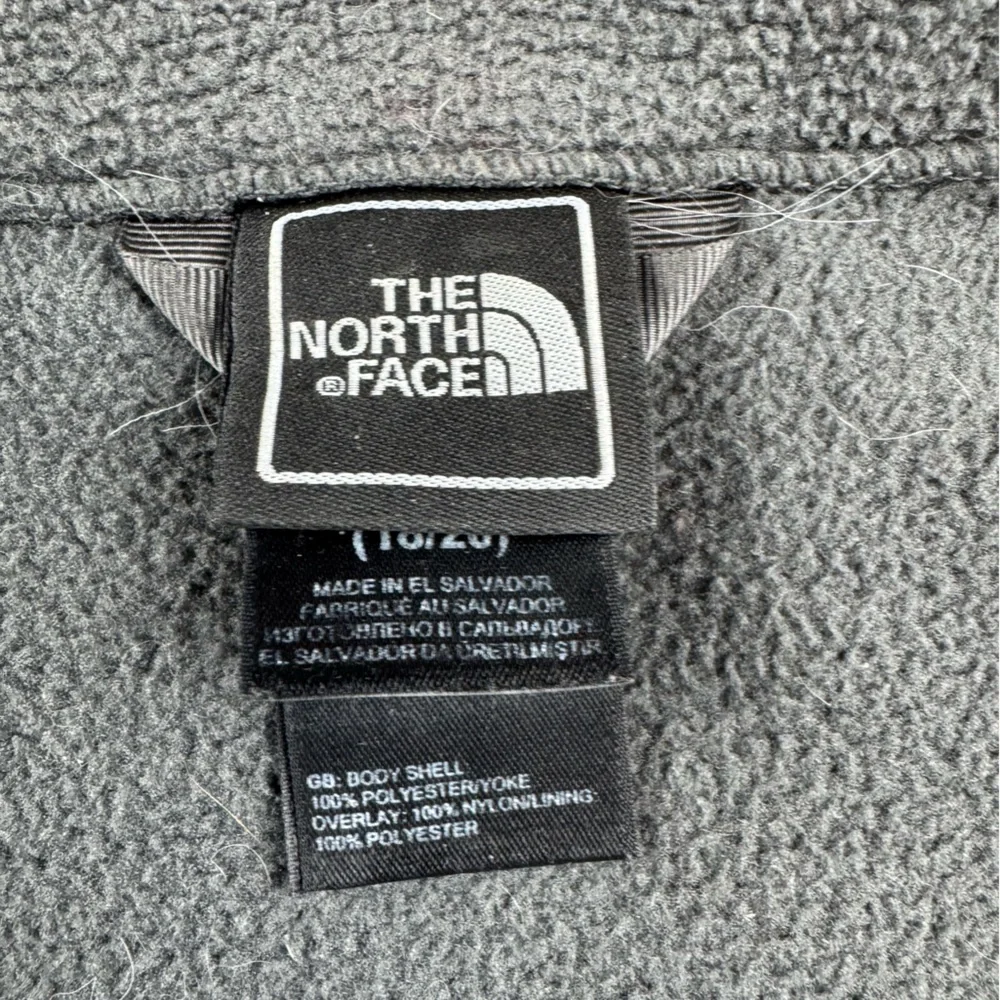 The North Face Boys Denali Jacket Gray with Yellow Highlights size XL